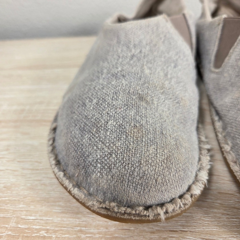 VIBAe ZUMA Linen Slip-On Shoes Unisex EU 41 Men's 8 Women's 10 Beige Gray - Picture 4 of 11